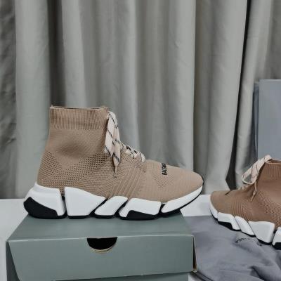 wholesale quality balenciaga speed 2.0 coffee white black